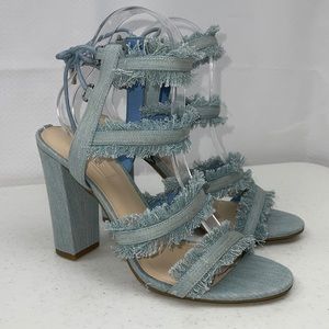 Guess High Heel Frayed Sandals